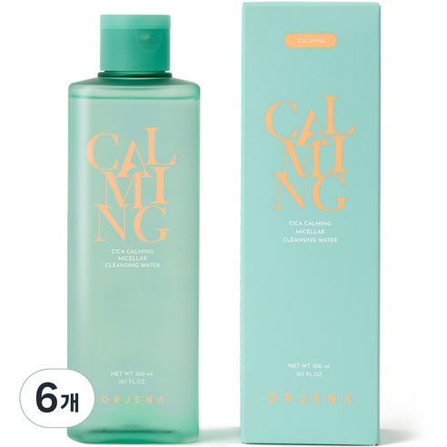 오르제나 시카 카밍 미셀라 클렌징 워터, 300ml, 6개