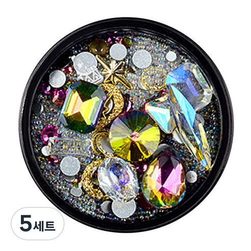Seller 보석 쥬얼리 네일 파츠 세트, 오로라, 5세트
