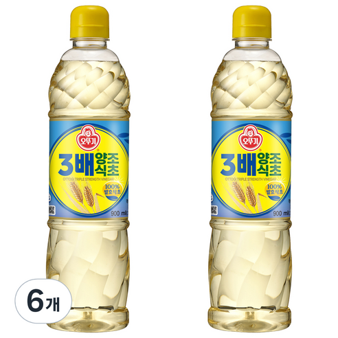 오뚜기 3배 양조식초, 900ml, 6개