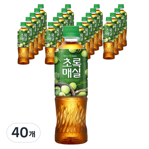 웅진 초록매실 500ml, 40개