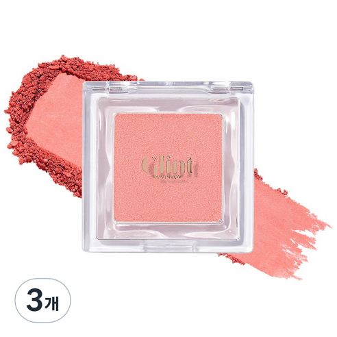 Glint 베이크드 블러쉬 블러셔 2.4g, 03 멜론 바이트, 3개