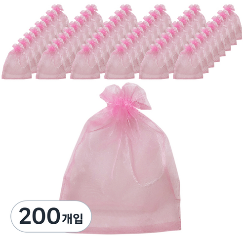 미르코리아 망사주머니 5호, 핑크, 200개입