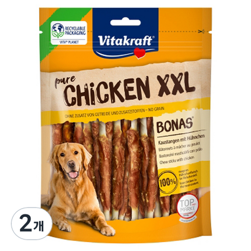 비타크래프트 강아지 퓨어 치킨 보나스, 닭, 200g, 2개