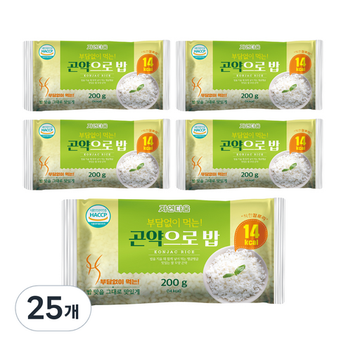 자연다움 곤약으로 밥, 200g, 25개
