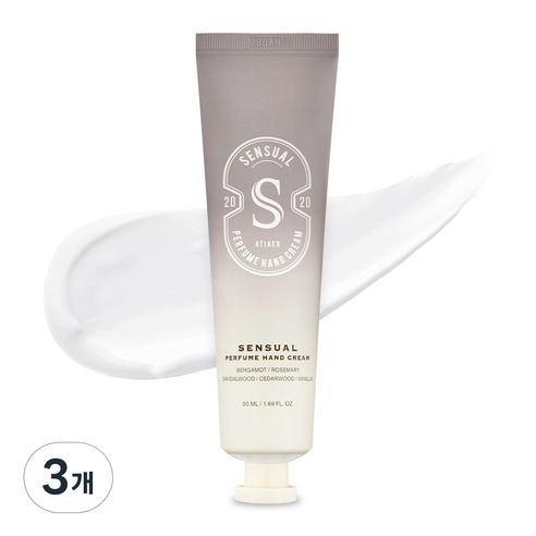 에티에르 관능 퍼퓸 핸드크림 스위트우디향, 50ml, 3개