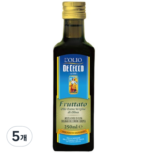 데체코 플루타토 엑스트라 버진 올리브오일, 250ml, 5개