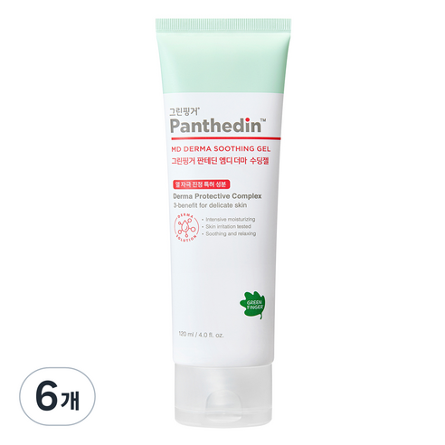그린핑거 판테딘 엠디 더마 수딩젤, 120ml, 6개