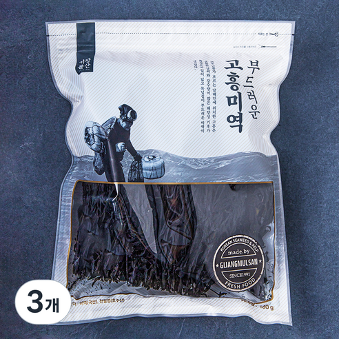 부드러운 고흥 미역, 180g, 3개