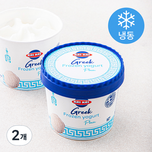 KRIKRI 그릭 프로즌 요거트 플레인 (냉동), 90g, 2개