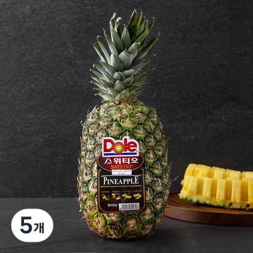 스위티오 파인애플 특대, 2.1kg, 5개