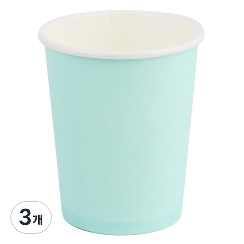 투고팩 종이컵 300ml 민트, 3개