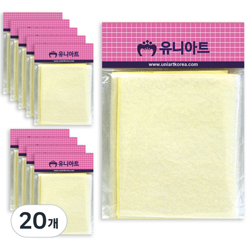 유니아트 11cm 찍찍이 흰색, 20개
