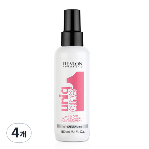 레브론 유니크원 올인원 헤어 트리트먼트 로터스플라워, 150ml, 4개