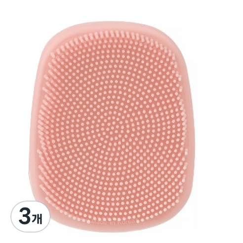 비비또 실리콘 페이셜 클렌징 브러쉬, 피치, 3개