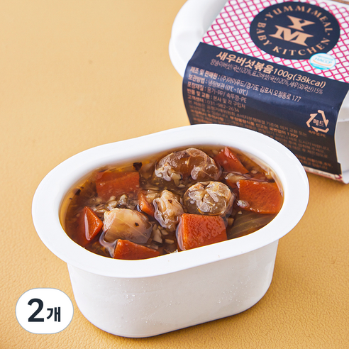 얌이밀 새우버섯볶음, 100g, 2개
