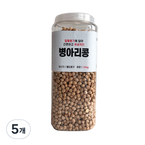 대한농산 통에담은 병아리콩, 1.8kg, 5개