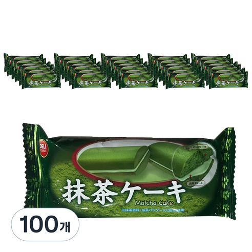 델리 말차 케이크 대용량 행사용, 18g, 100개