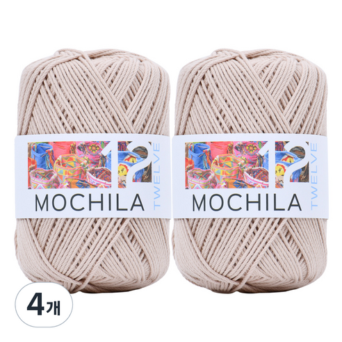 모칠라12 뜨개실 2p, 02번 오트밀, 4개