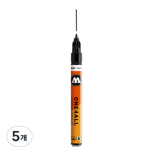 모로토우 원포올 아크릴마카 1mm 127HS 180 signal black, 1색, 5개