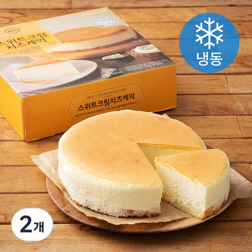 밀크앤허니 스위트크림 치즈케익 (냉동), 520g, 2개