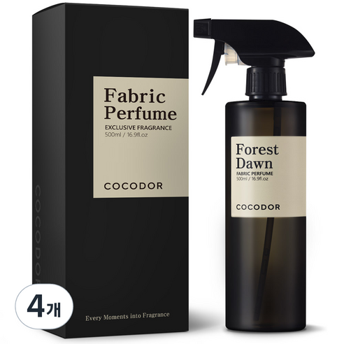 코코도르 룸 앤 패브릭 퍼퓸 섬유탈취제, 500ml, 4개, 포레스트 던