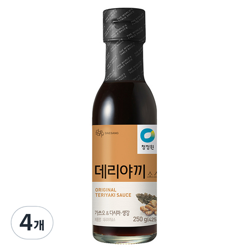 청정원 데리야끼 소스, 4개, 250g