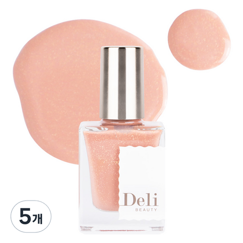 델리뷰티 딥시럽 루어인무드 네일컬러 글리터, MG11 글램펄 시나몬, 10ml, 5개