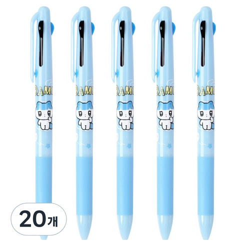 골골즈 3색 볼펜 0.7mm, 블루(밤이), 20개