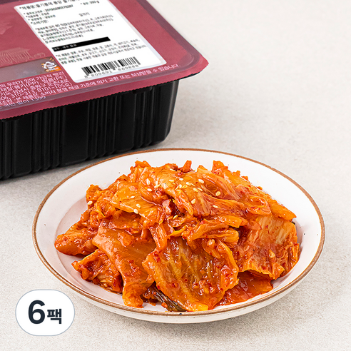 식도감 들기름에 퐁당 볶음김치, 350g, 6팩