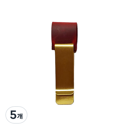 메이크그레이트 다이어리 펜클립 가죽홀더, 와인, 5개