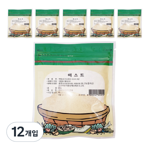 청은 이스트, 60g, 12개입