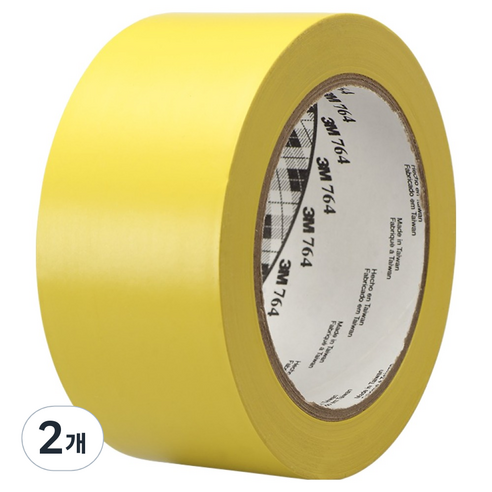 3M 바닥 라인 764 테이프 노랑 50.8mm x 32.9m, 2개