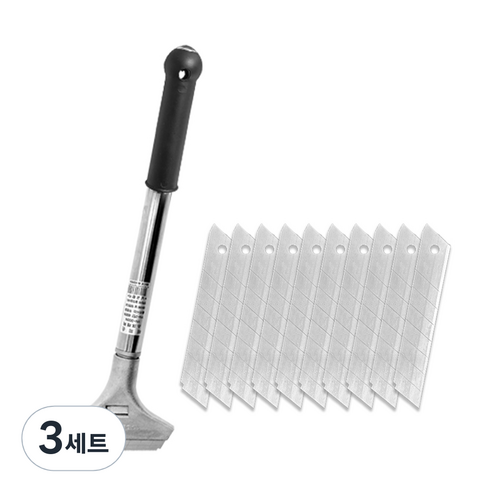 월드크린 해피손 스크래퍼 1단 랜덤발송 + 칼날 10p 세트, 3세트