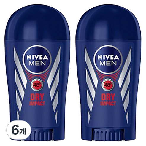 니베아 맨 드라이 임팩트 스틱 데오드란트, 40ml, 6개