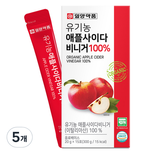 일양약품 유기농 애플사이다 비니거 15p, 300g, 5개