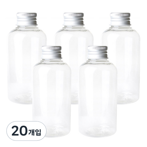 병도매닷컴 DT120 투명 음료용기 알루미늄 실버캡, 120ml, 5개