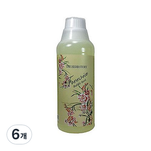 더허브스토리 버블바스 후리지아, 1000ml, 6개