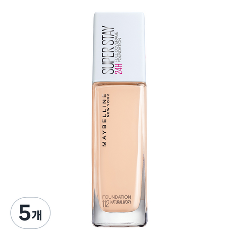 메이블린 뉴욕 슈퍼스테이 파운데이션 30ml, 112 내추럴 아이보리, 5개