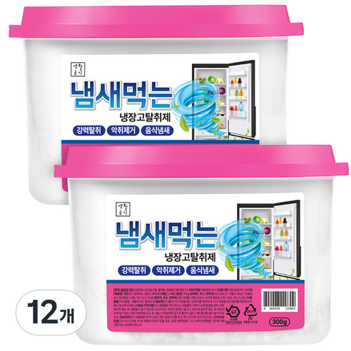 생활공식 냄새먹는 냉장고 탈취제, 300g, 12개