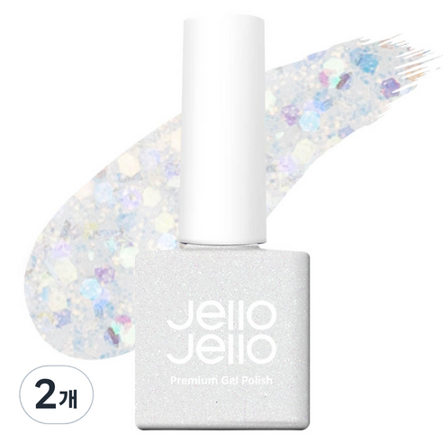 젤로젤로 프리미엄 젤 폴리쉬 10ml, JG-08 실버레온, 2개