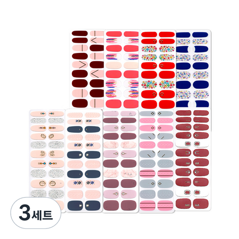 풀팁 젤리 네일스티커 세트, 9종, 3세트