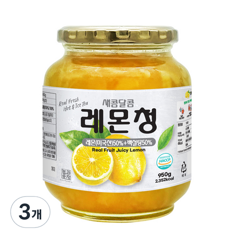 견과공장 레몬청, 950g, 1개입, 3개