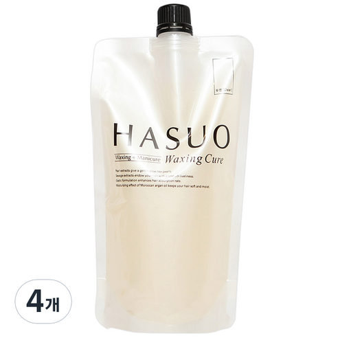 하수오 헤어용 왁싱큐어 500g, 투명, 4개