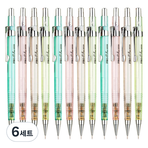 문화연필 투명 제도 샤프 색상혼합, 0.5mm, 72개