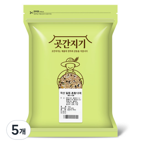 곳간지기 국산 일등 혼합 12곡, 1kg, 5개