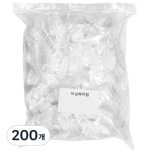박준 비닐 헤어캡, 투명, 200개