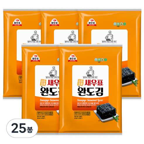 새우표 완도 오리지널 전장김, 25g, 25개