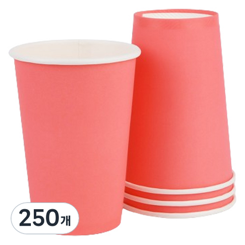 투고팩 종이컵 390ml 피치핑크, 50개입, 5개