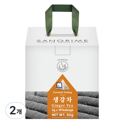 산그리메 생강차 삼각티백차 선물용패키지, 15개입, 2개, 2g