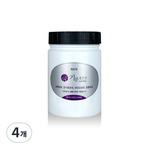 기분좋은날 냄새제거 카트리지 리필 레몬 소, 180g, 4개, 과일/트로피칼향